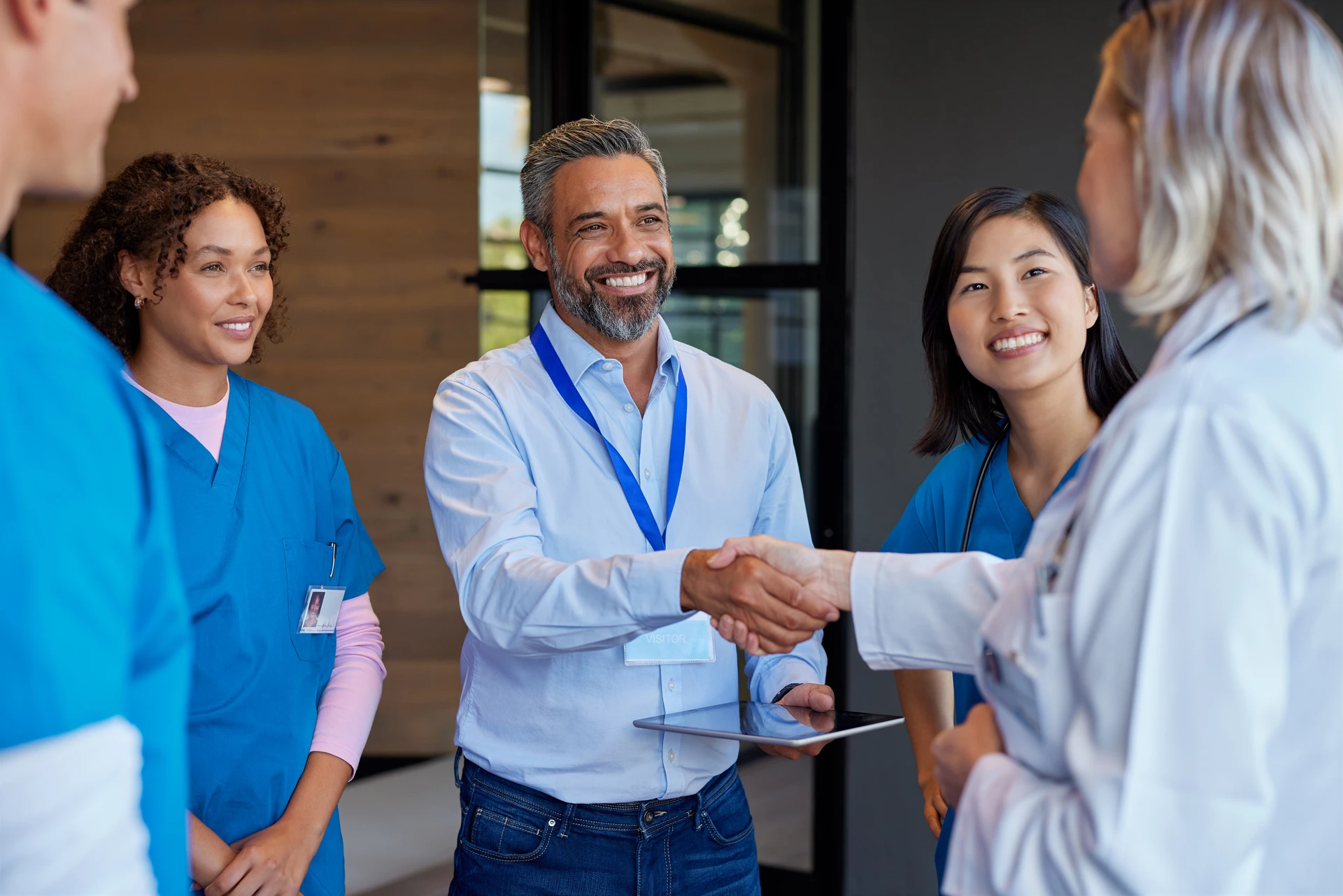 Healthcare professionals collaborating on quality health and wellness products